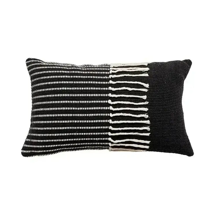 Bohemian beige and brown tufted cushion cover living room pillow