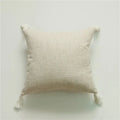 Bohemian loop white plush cushion cover living room leaf decor