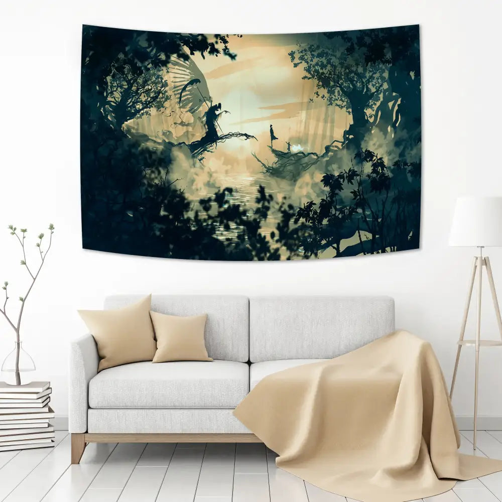 Bohemian red & blue hogwarts art tapestry bedroom wall decor