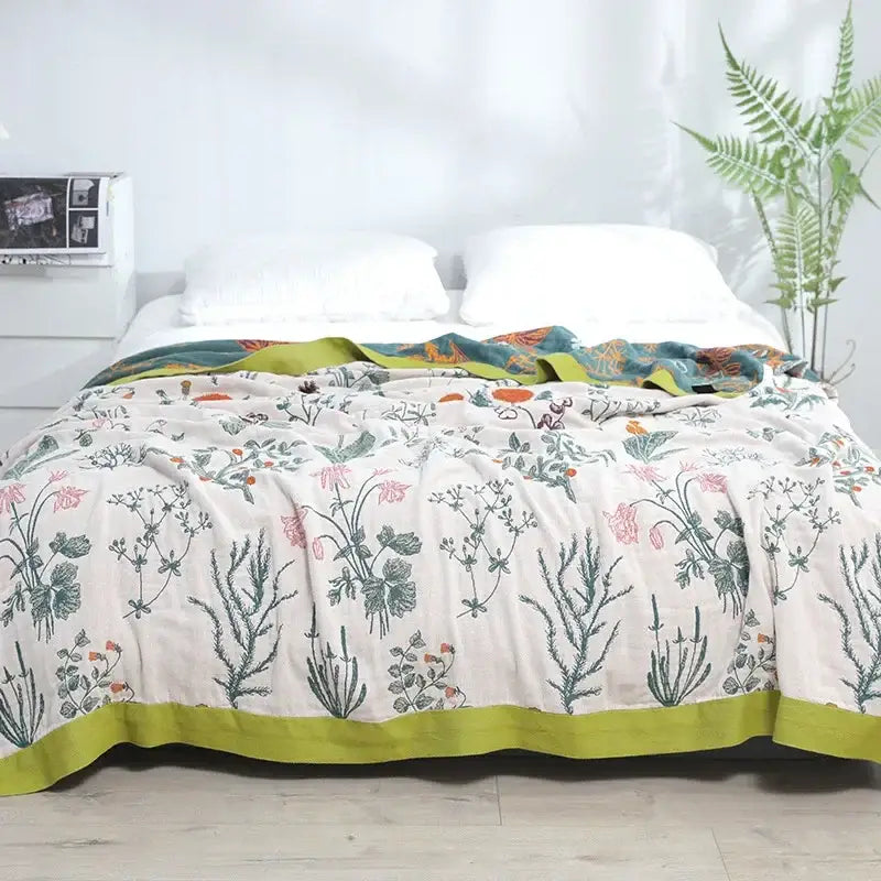 Boho cotton blanket patchwork geometric throw bedroom decor