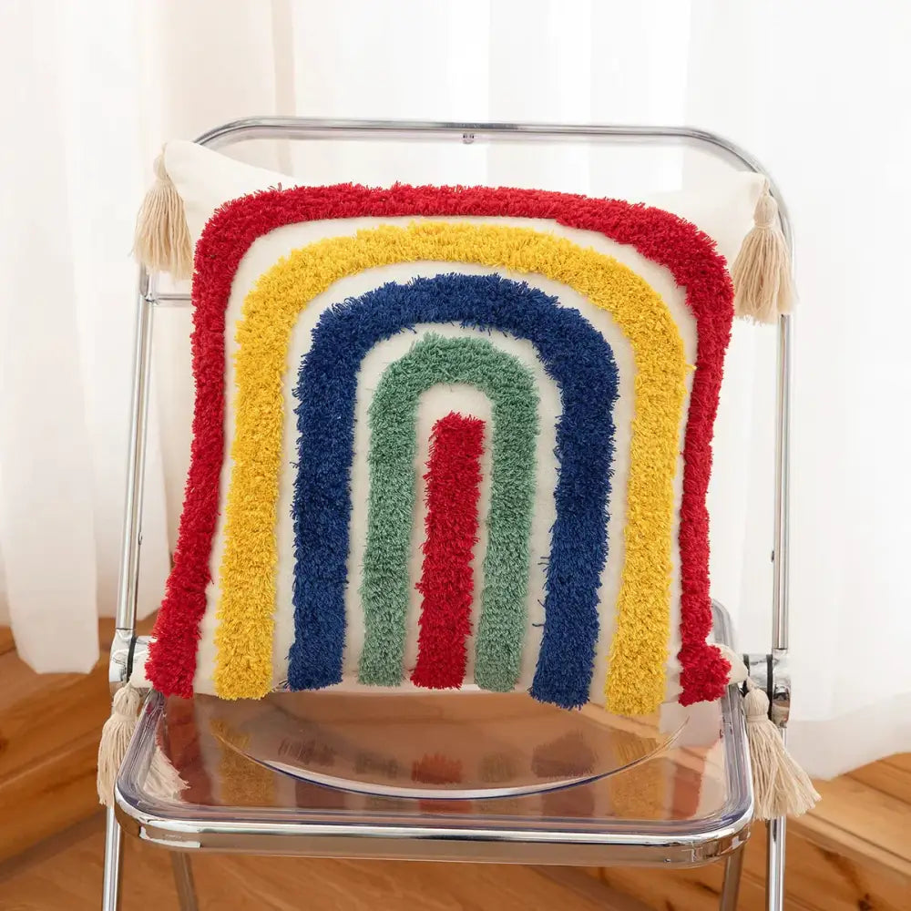 Boho geometric tufted cushion cover living room textured pillow case
