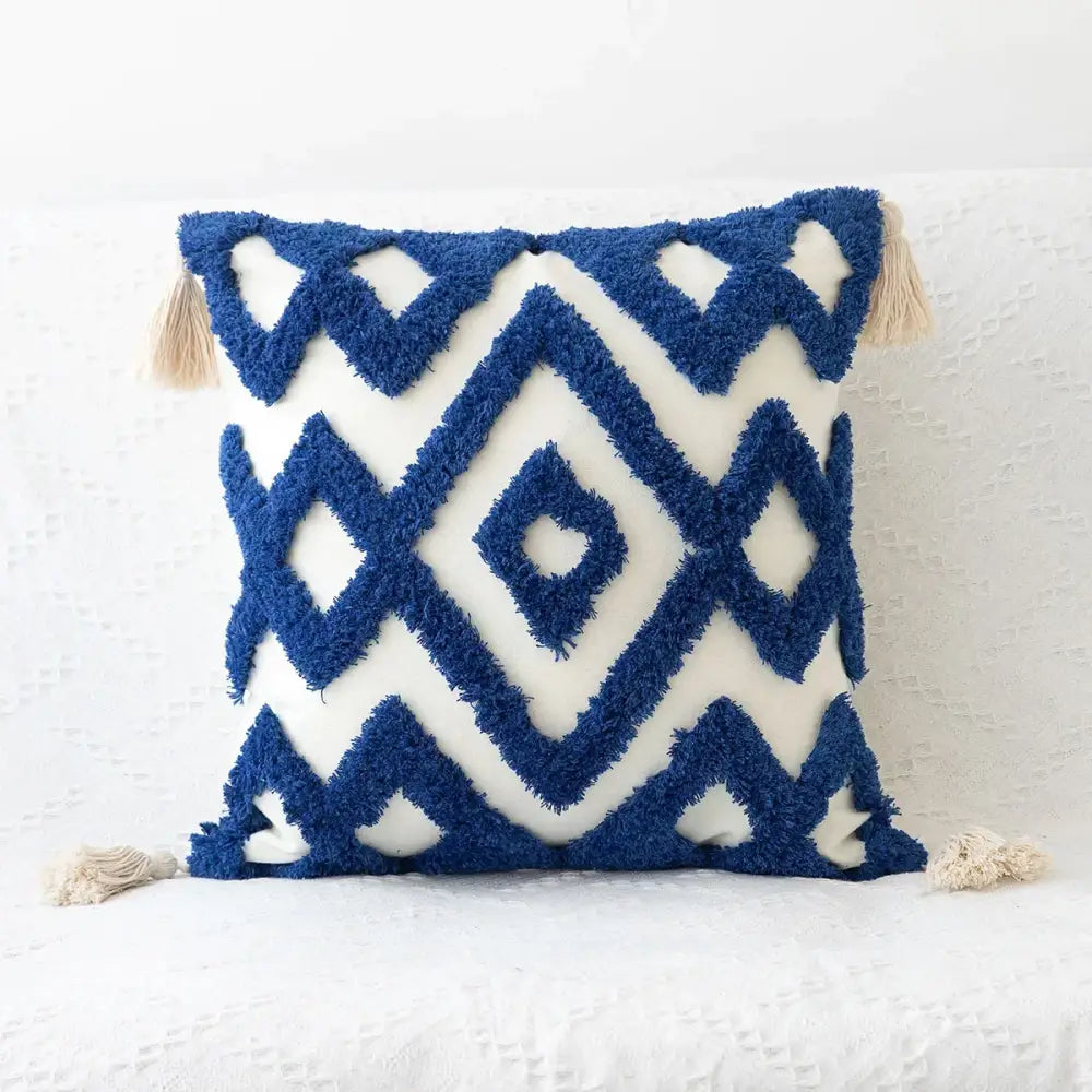 Boho geometric tufted cushion cover living room textured pillow case