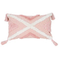 Boho pink geometric tufted pillow covers pink & white bedroom decor