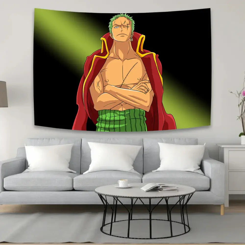 Boho red & white one piece character canvas tapestry bedroom decor