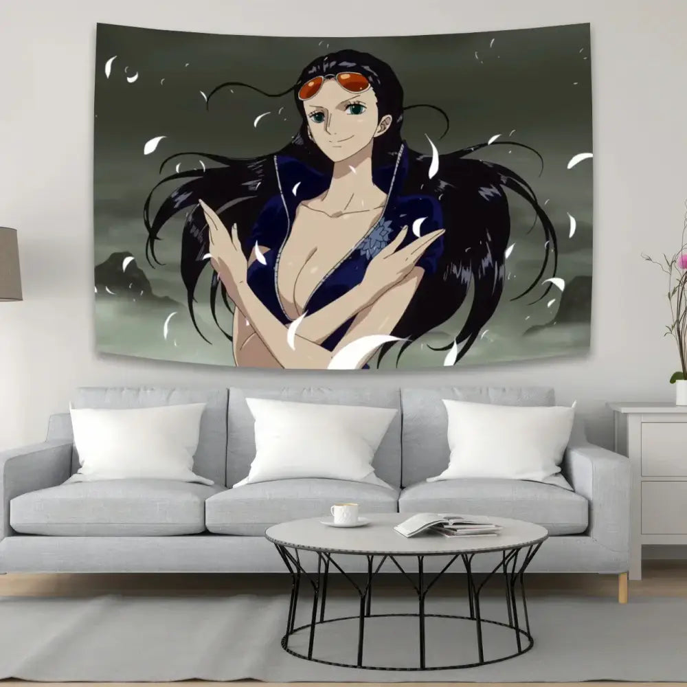 Boho red & white one piece character canvas tapestry bedroom decor