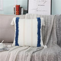 Boho woven tassel pillow case living room textured throw cushion