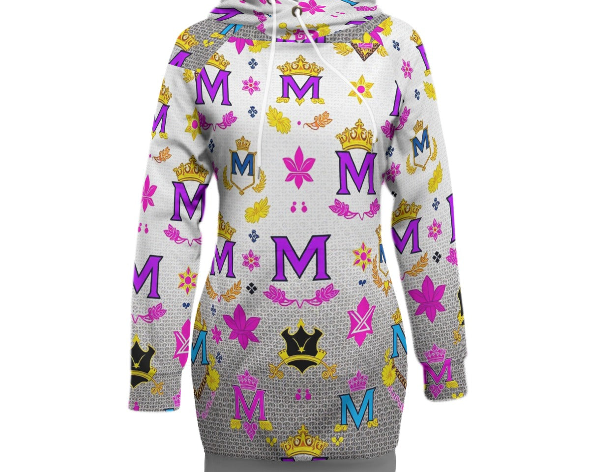 Munsieur Women's Streetwear Sweater Dress with Bold Print