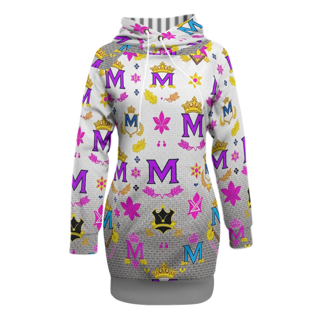 Munsieur Women's Streetwear Sweater Dress with Bold Print