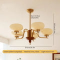 Brass and cream glass pendant chandelier for dining room