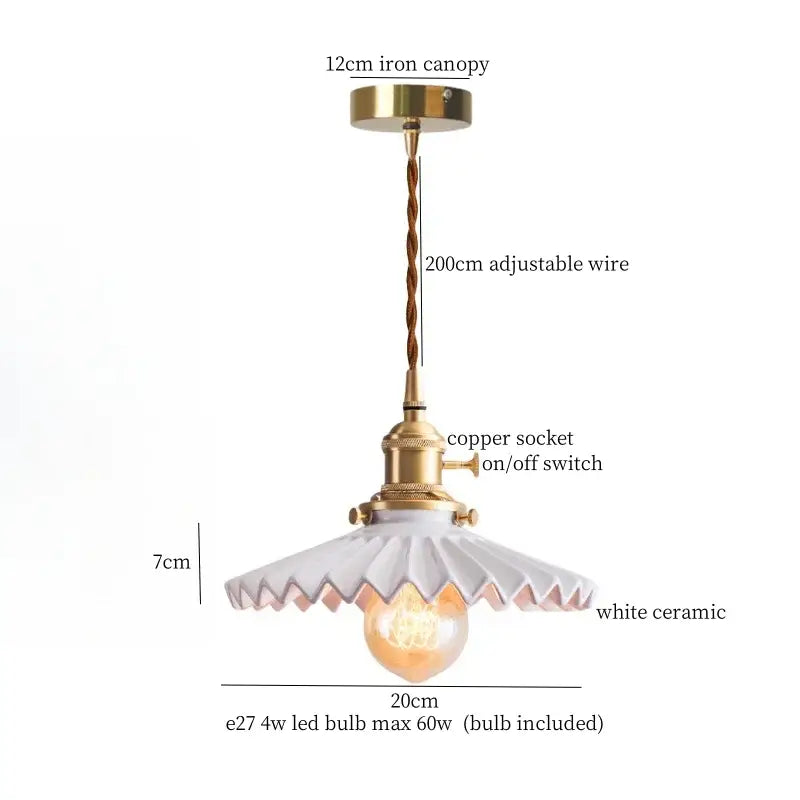 Brass glass lotus leaf pendant lamp dining room set