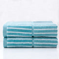 British style turquoise & gray striped sports fitness towel gym accessory