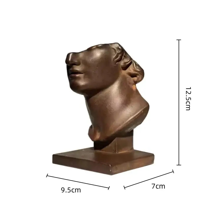 Bronze abstract human face sculpture living room art decor
