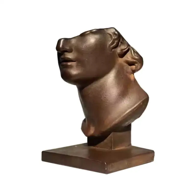 Bronze abstract human face sculpture living room art decor