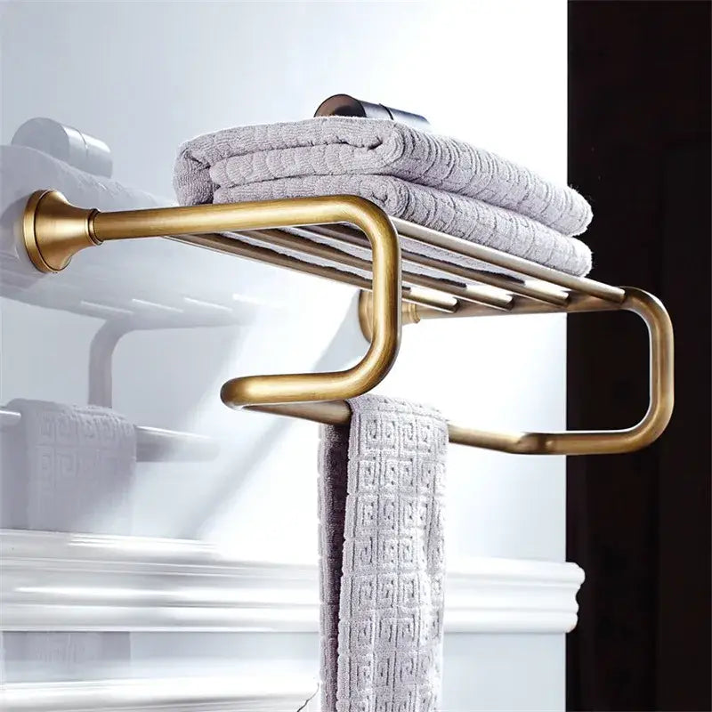 Bronze and white ceramic bathroom accessories set bathroom decor