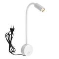 Bronze gooseneck led wall lamp – bedroom reading sconce brushed nickel & brass