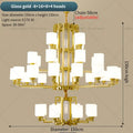 Bronze high jump floor hollow chandelier for duplex living room