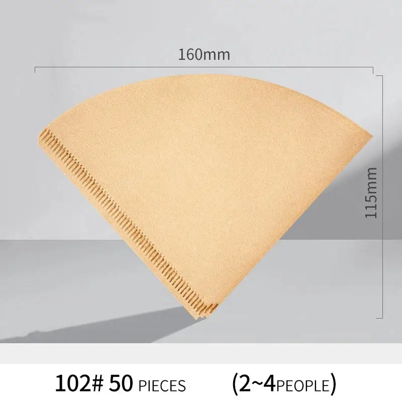 Brown filter paper coffee cone – kitchen brewing accessory