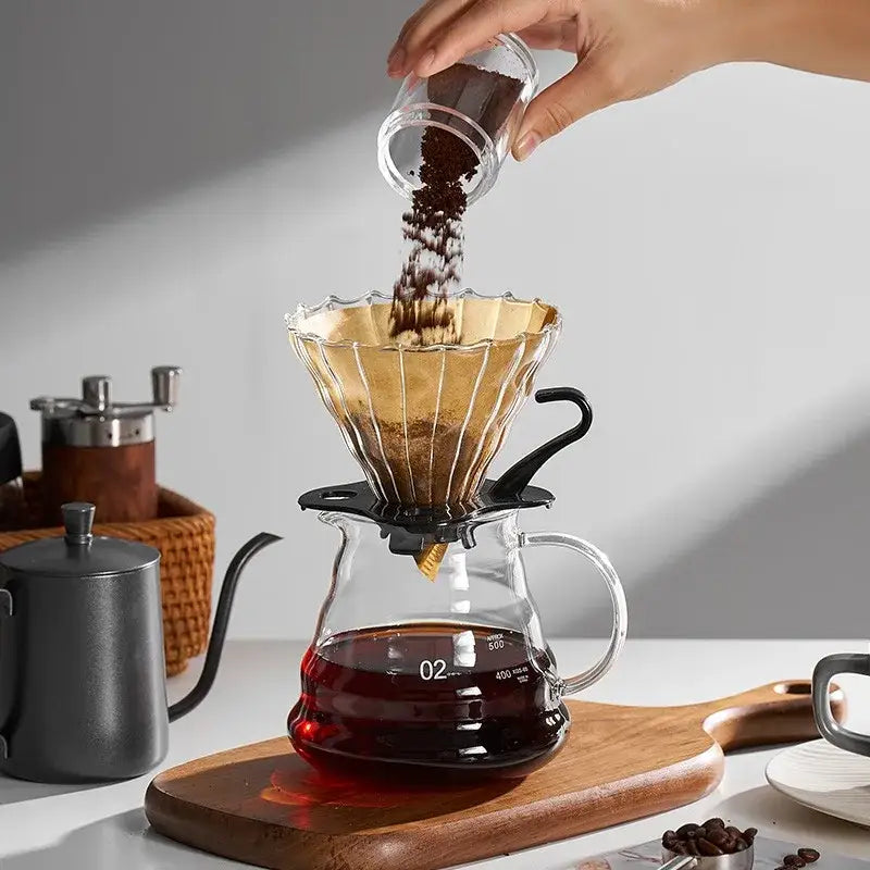 Brown filter paper coffee cone – kitchen brewing accessory