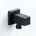 Brus gold corner valve matte black stainless steel bathroom faucet