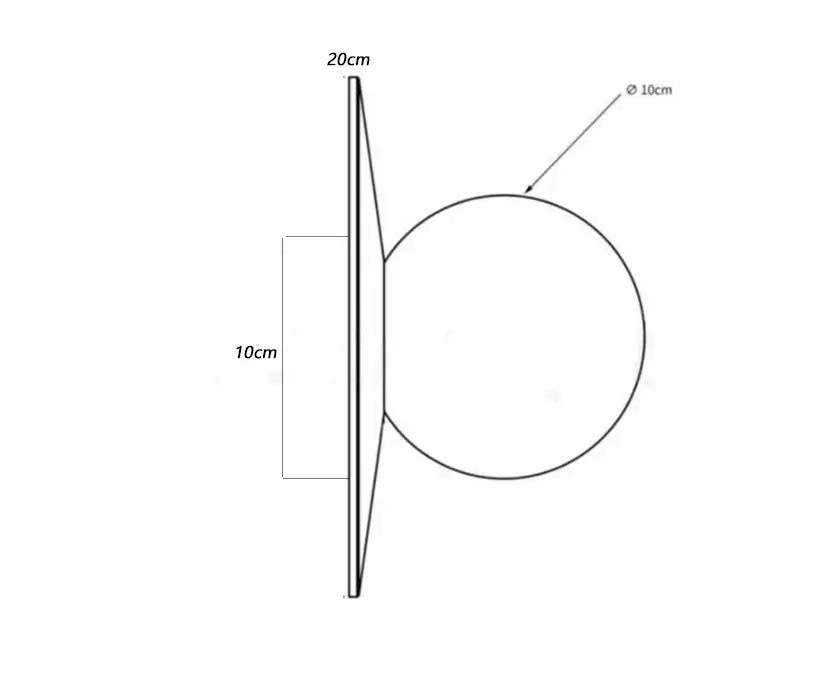 Brushed brass circular wall lamp bedroom frosted glass sconce
