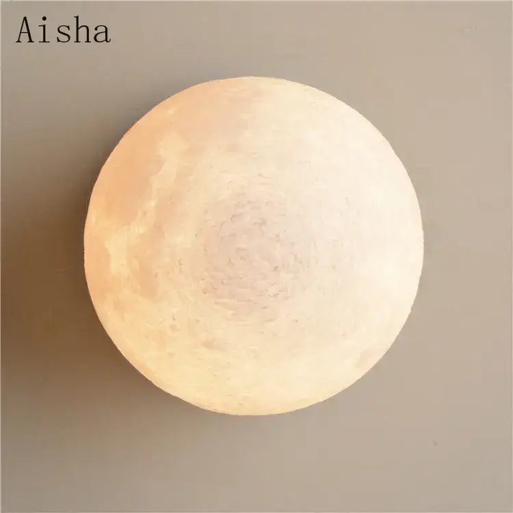 Brushed brass decorbites circular planet wall lamp bedroom globe light