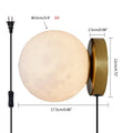 Brushed brass decorbites circular planet wall lamp bedroom globe light