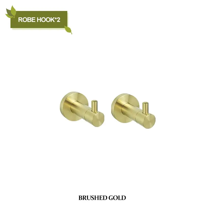 Brushed gold bathroom pendant set with towel bar and paper holder