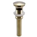 Brushed gold pop-up drain stopper 2-pack – bathroom sink drains