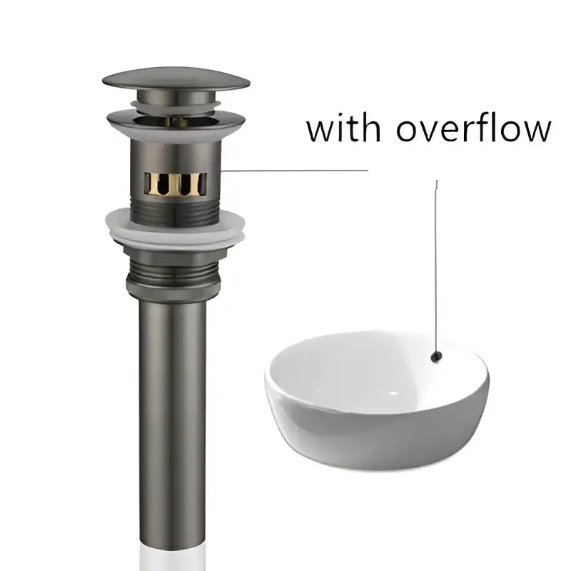 Brushed gold pop-up drain stopper 2-pack – bathroom sink drains