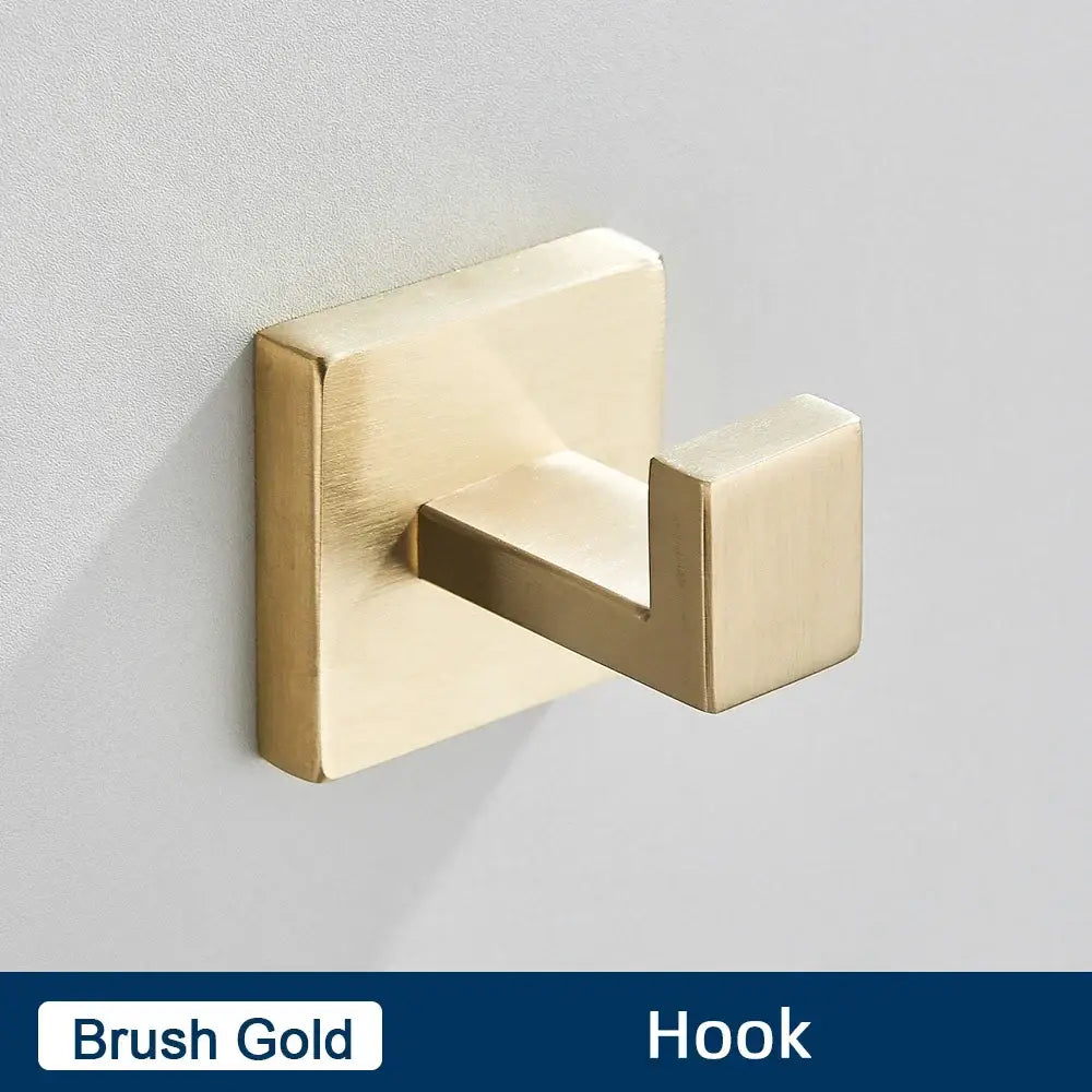 Brushed gold stainless steel bathroom accessories set