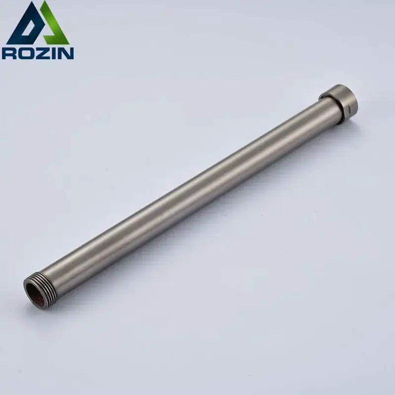 Brushed nickel shower faucet extension tube bathroom stainless steel