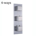 Brushed nickel thermostatic mixer valve bathroom shower control