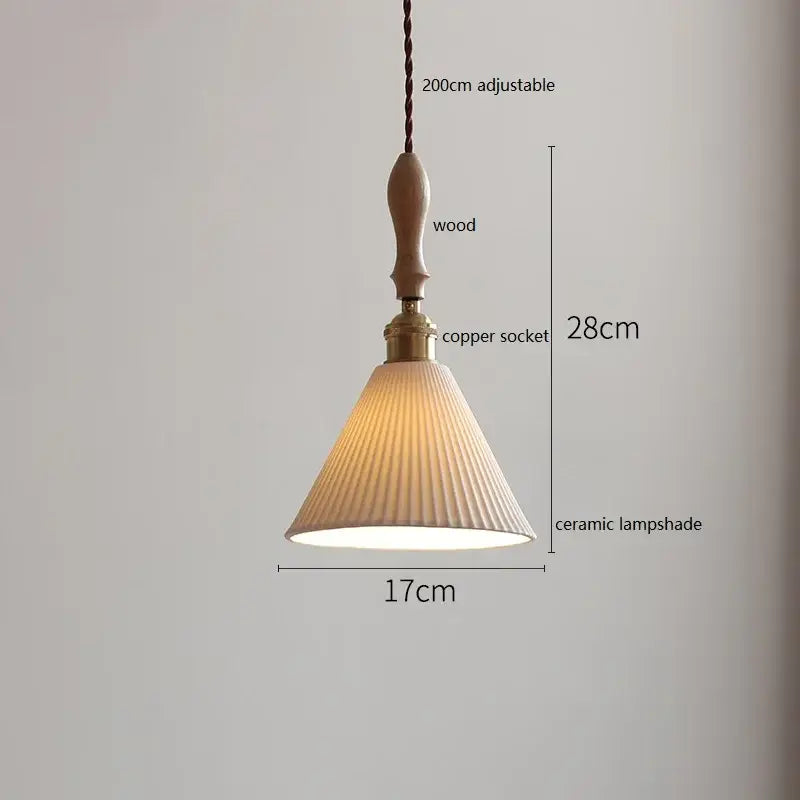 Butterfly ceramic led pendant lamp bedroom white fluted light