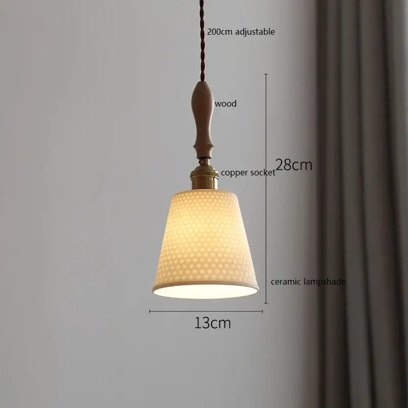 Butterfly ceramic led pendant lamp bedroom white fluted light