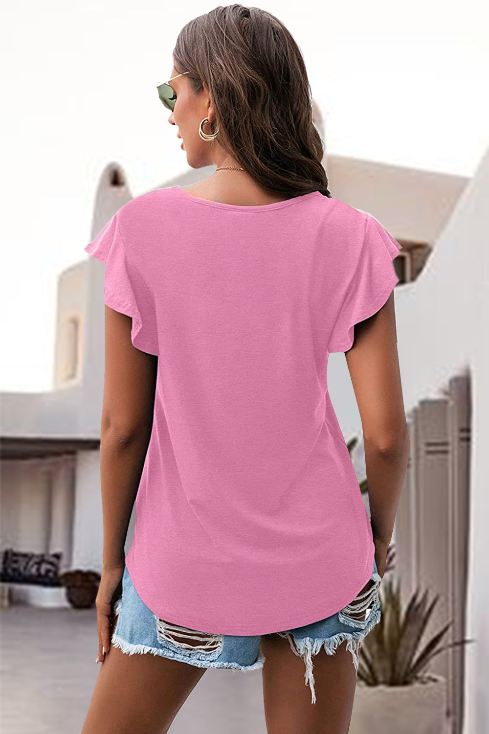 Ruffled Sleeve Blouse