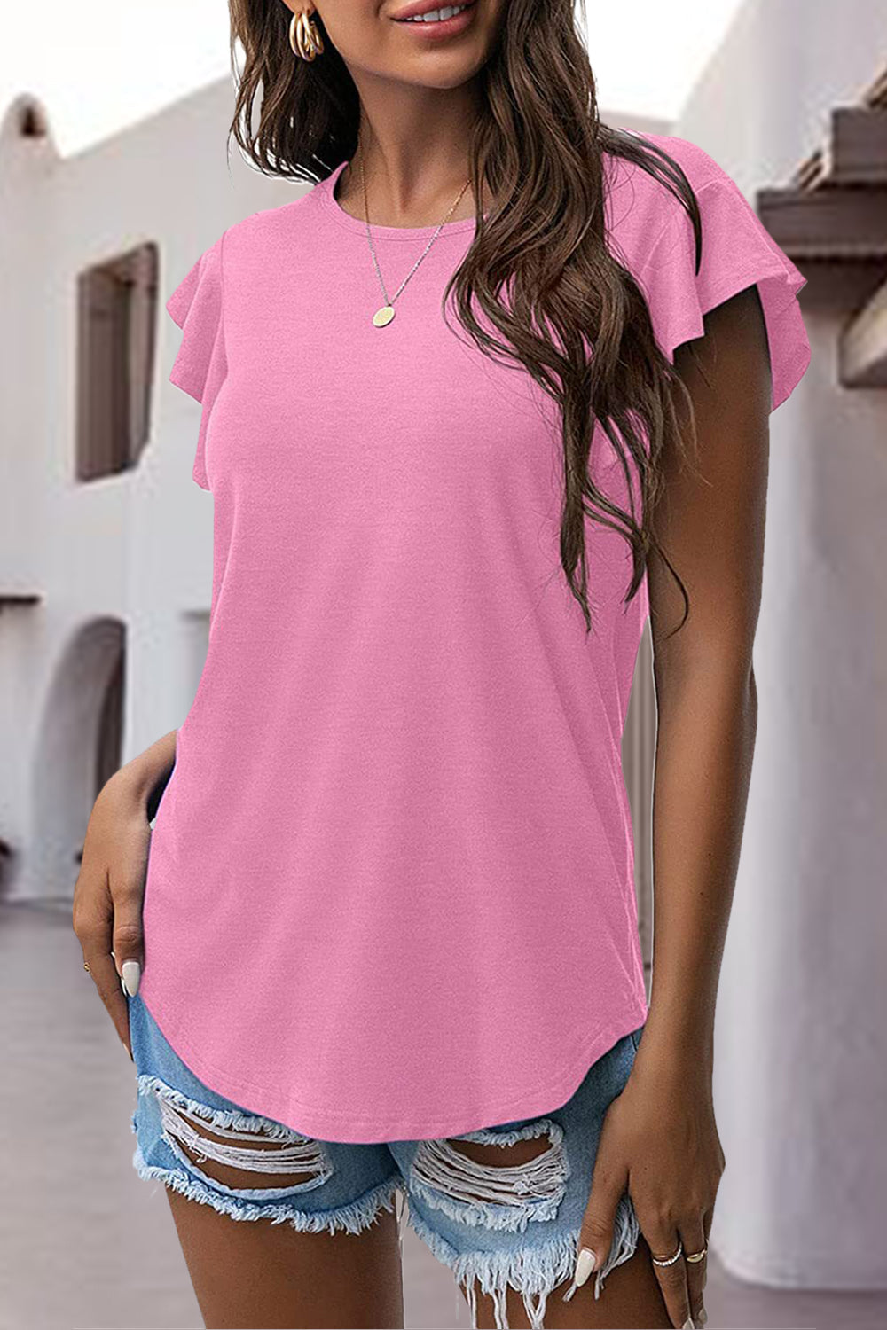 Ruffled Sleeve Blouse