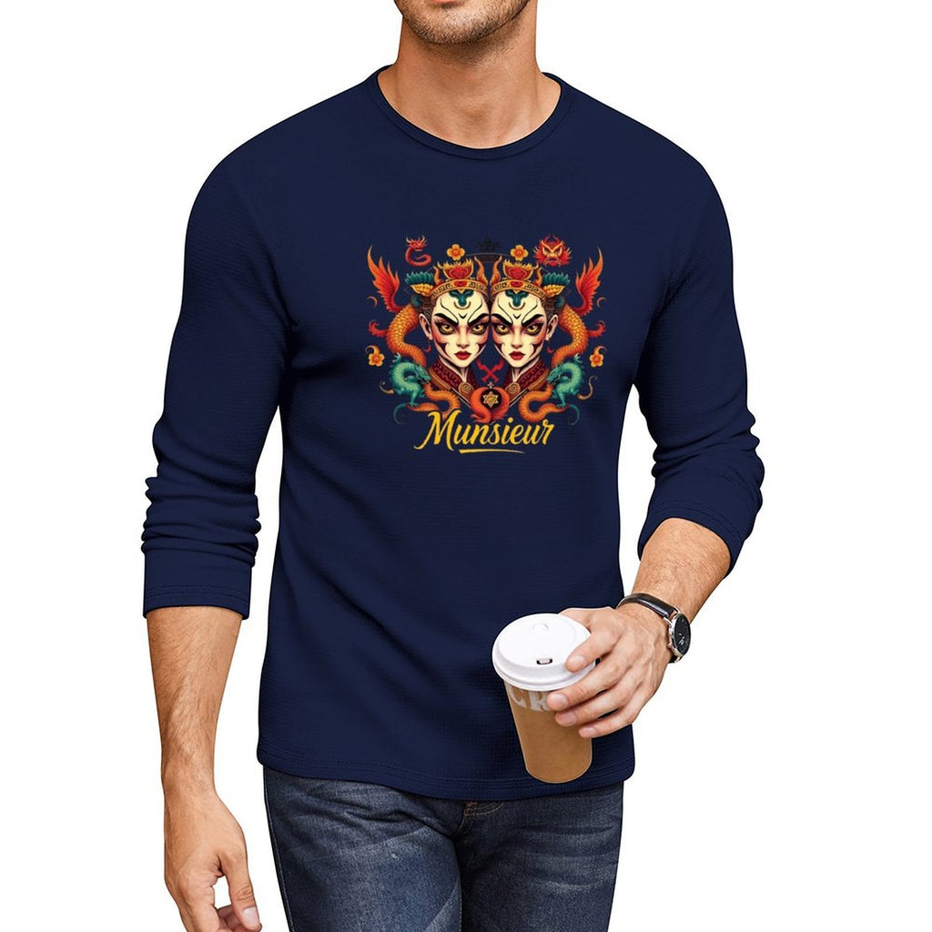 Munsieur Long Sleeve Tee for Men: Perfect for Layering and Standalone Wear