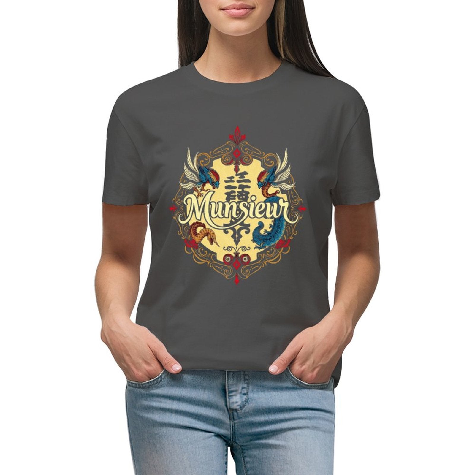 MUNSIEUR Women's T-shirt Designer Streetwear for Her