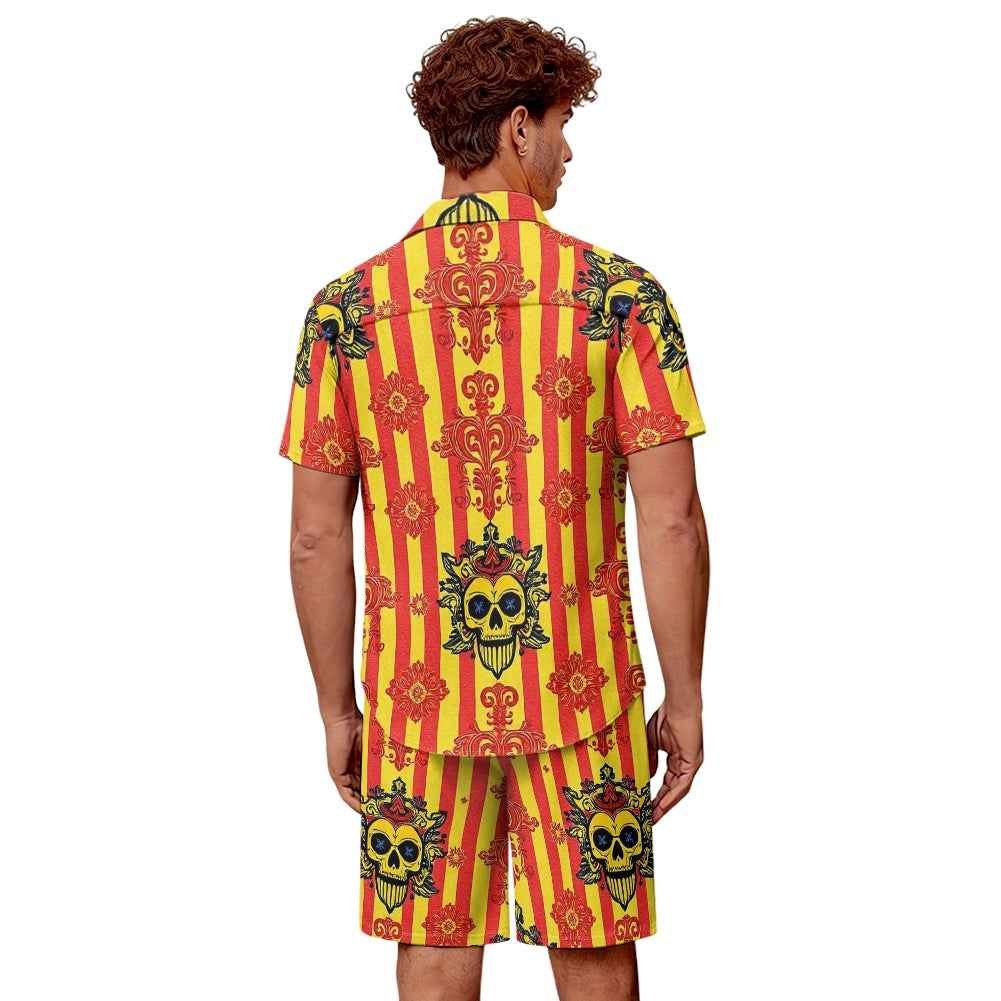Men's Matching Outfit - Two Piece Shorts Set for Summer Fun