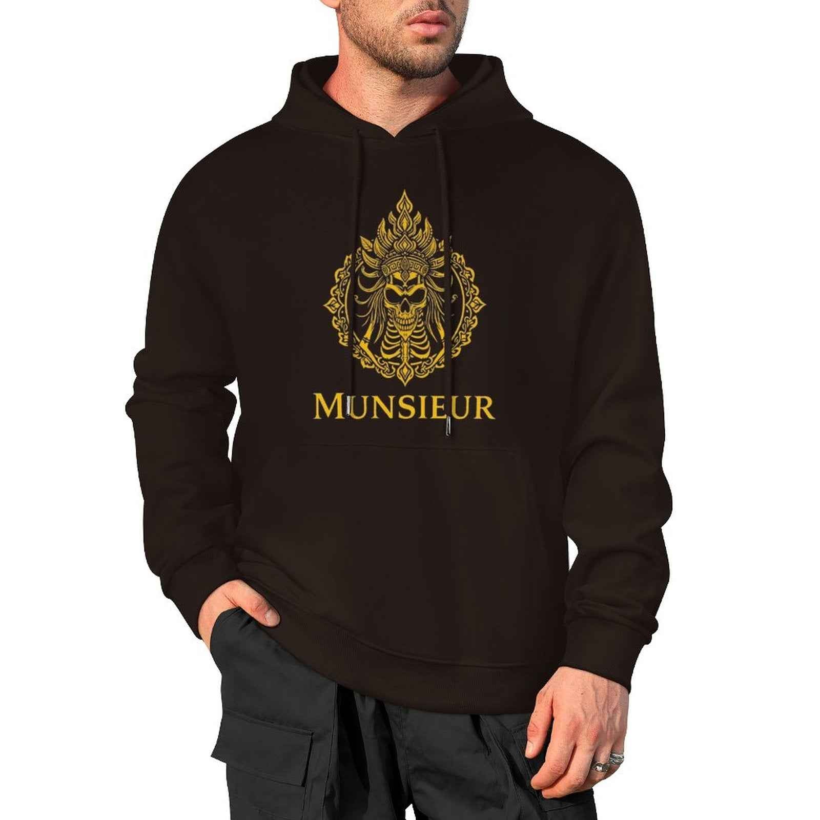 Phantom Threads Hoodie - Intricate Skull Embroidery Gothic Streetwear