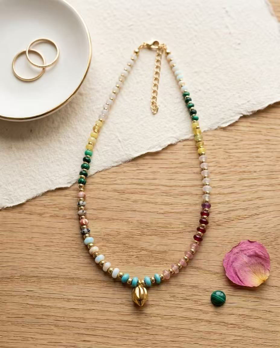 The Aurora Beaded Island Necklace