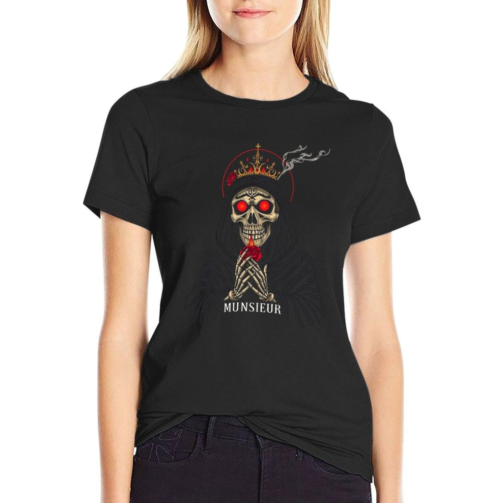 Munsieur Men's Tee Cotton "Reaper Smoke" Comfortable Tee for Men Halloween Drop