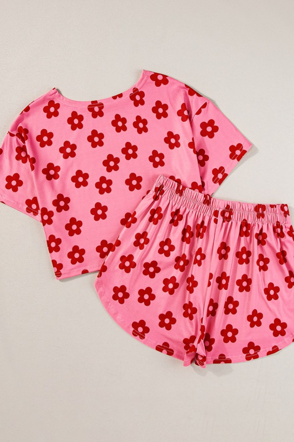 Floral Cropped Romper Lounge Set