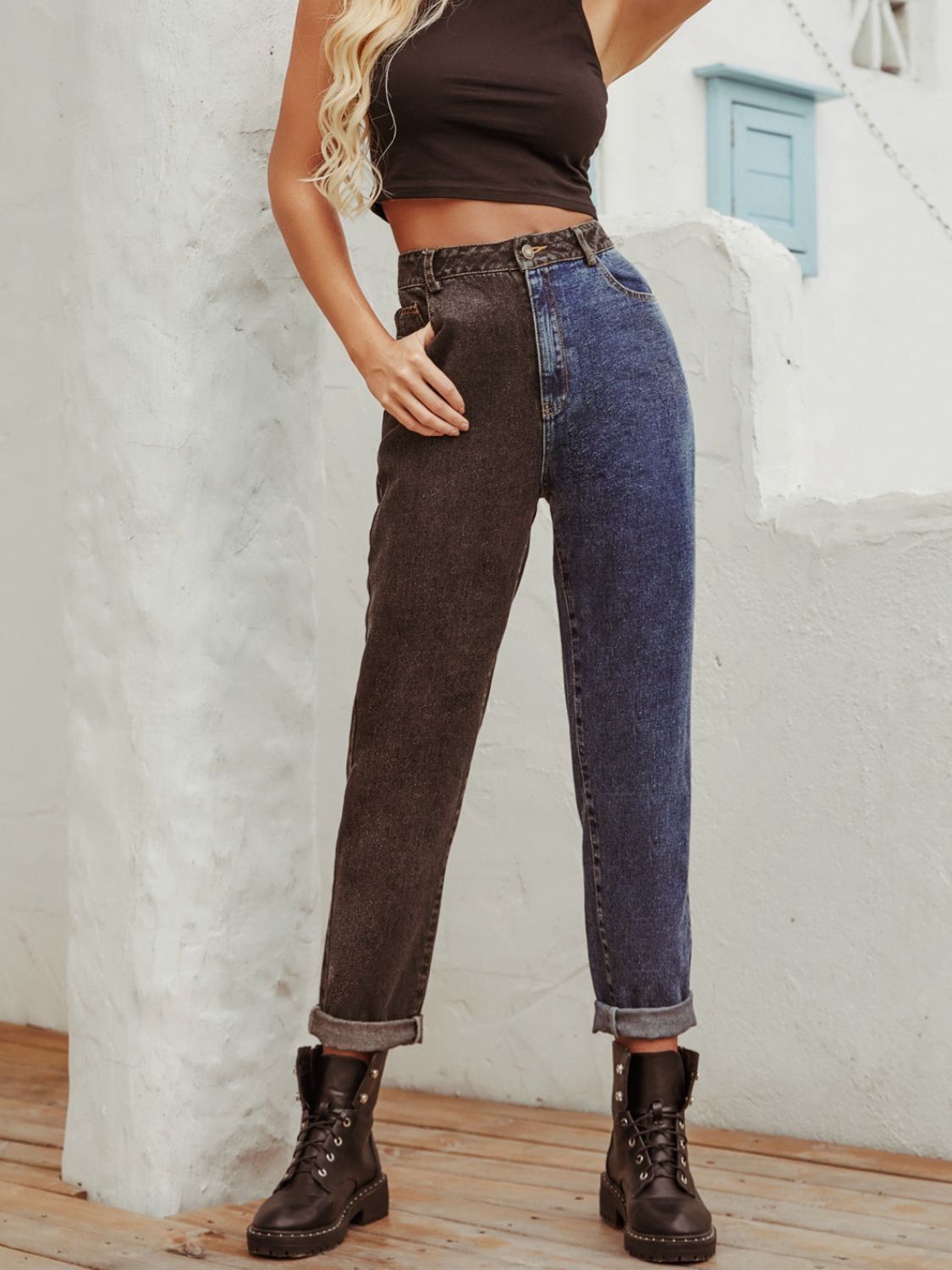 Jeans for Women Straight Cut Comfortable Denim