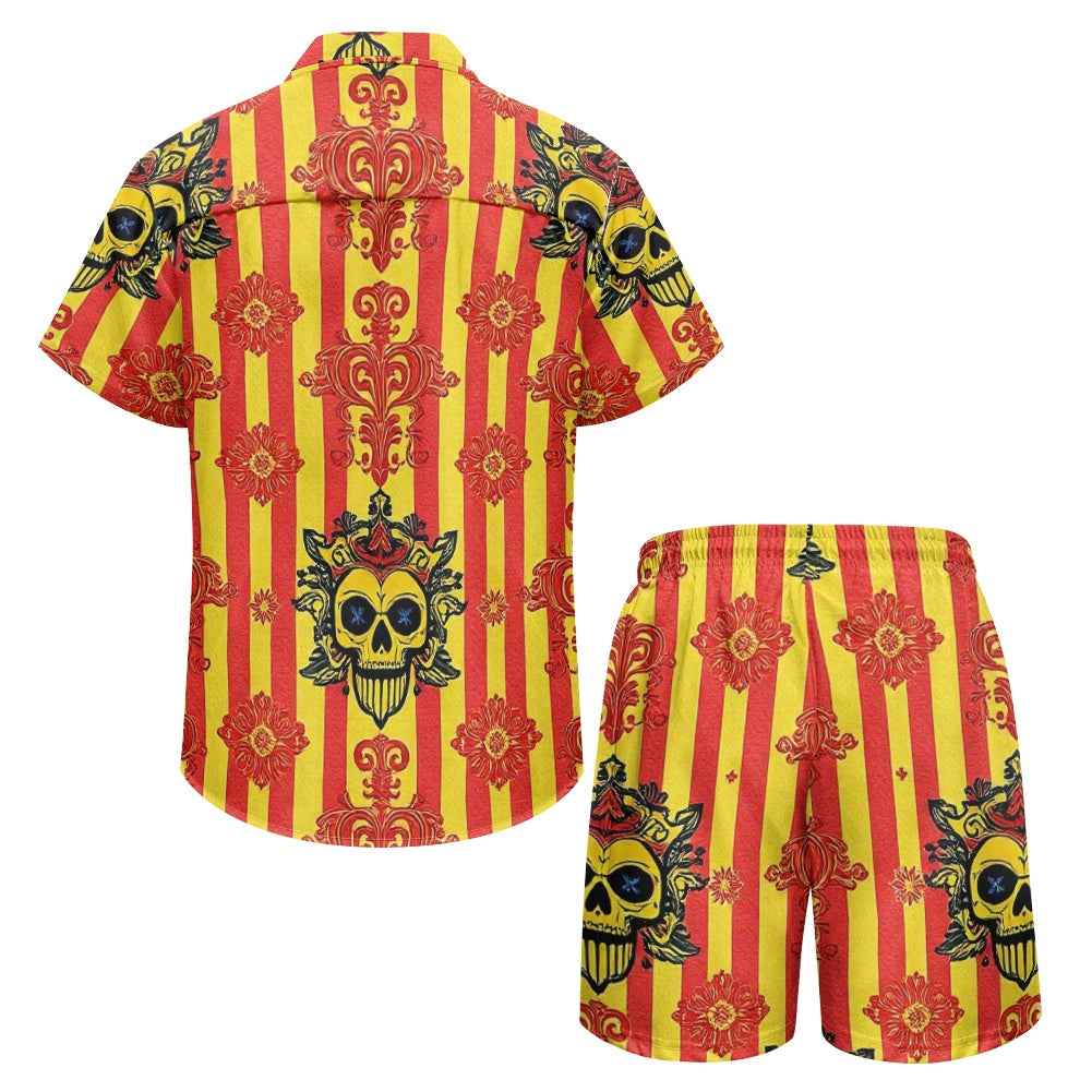 Men's Matching Outfit - Two Piece Shorts Set for Summer Fun