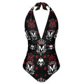 MUNSIEUR All-Over Print Women's High Cut One-piece Swimsuit