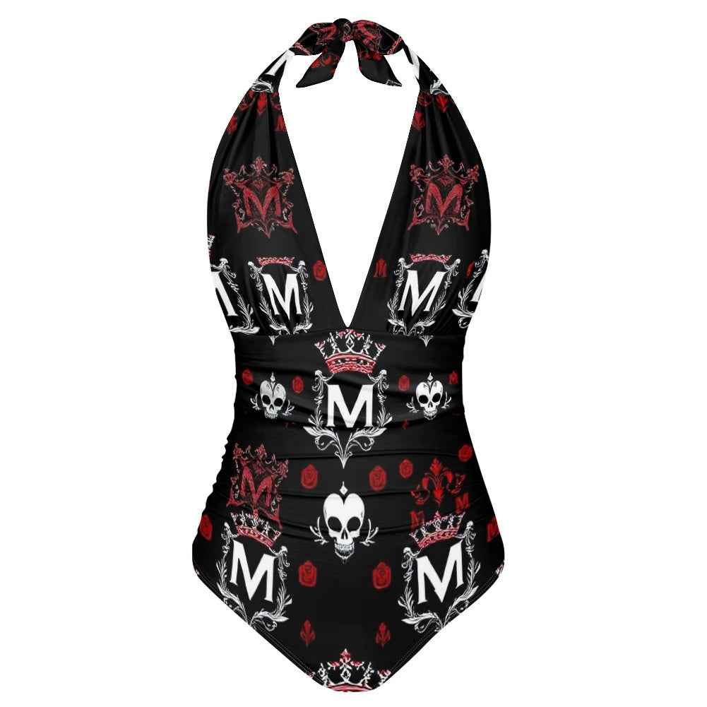 MUNSIEUR All-Over Print Women's High Cut One-piece Swimsuit