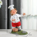 Cartoon chef resin wine rack kitchen decor storage holder