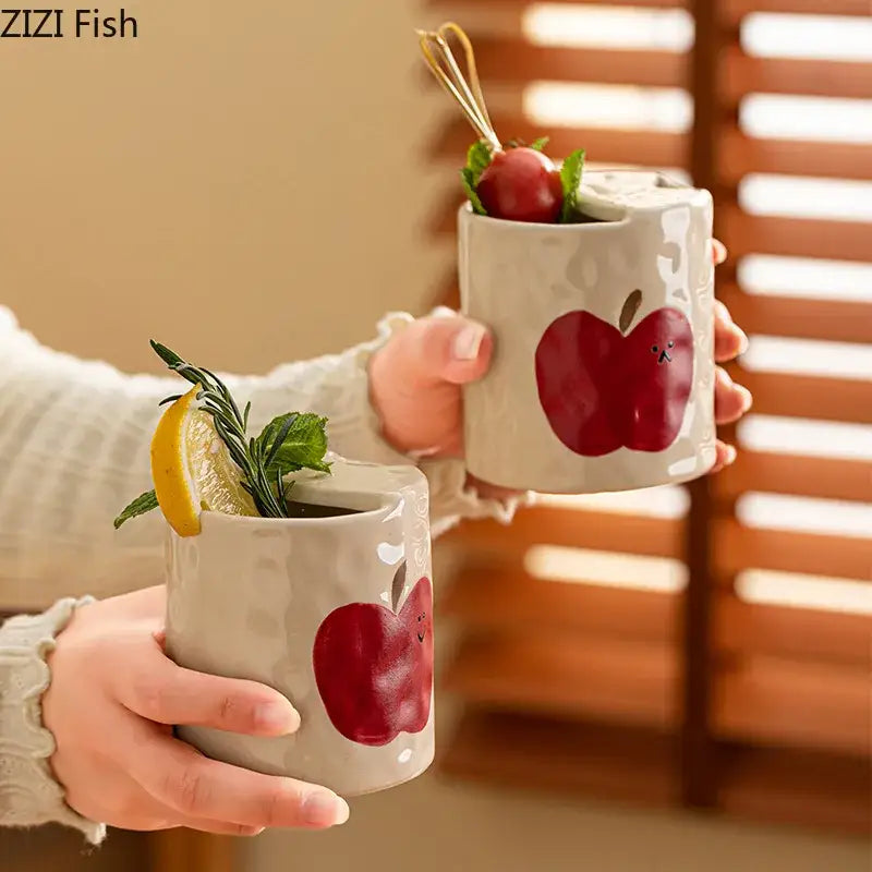 Cartoon pattern porcelain toothbrush holder for bathroom decor