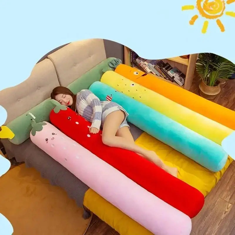 Cartoon vegetable plush comfort long body pillow bedroom decor